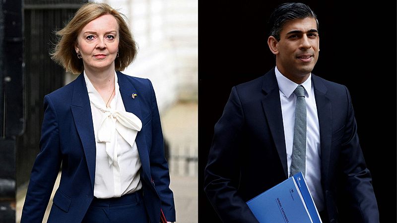 Liz Truss y Rishi Sunak: los candidatos a suceder a Johnson