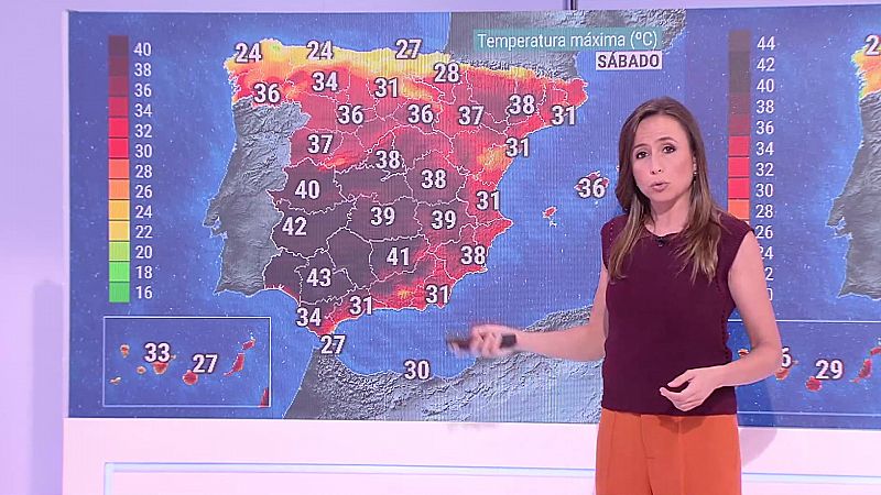 Temperaturas altas en la mayor parte del interior peninsular, Baleares y Canarias - ver ahora