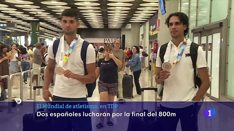 Mundial de atletismo | Regresan a España los bronceados Asier Martínez y Mo Katir -- Ver ahora