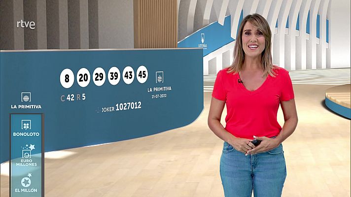 Loterías - Sorteo de la Lotería Nacional, Bonoloto, Primitiva y Jóker del 21/07/2022