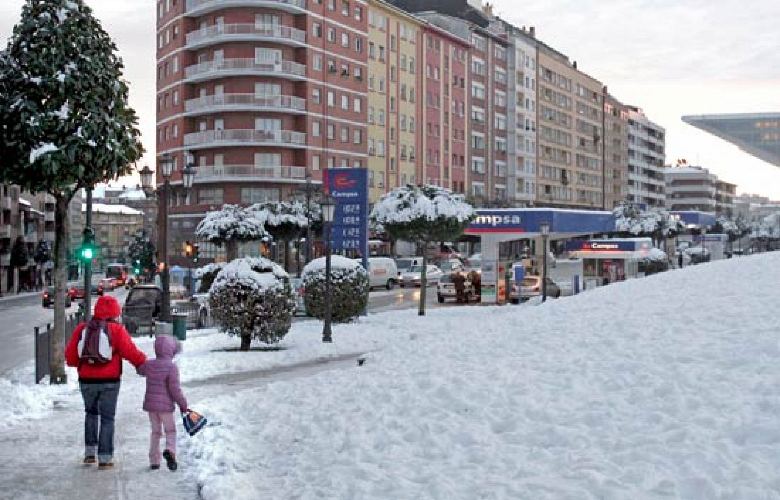 Algunos niños retrasan la vuelta al cole por la nieve