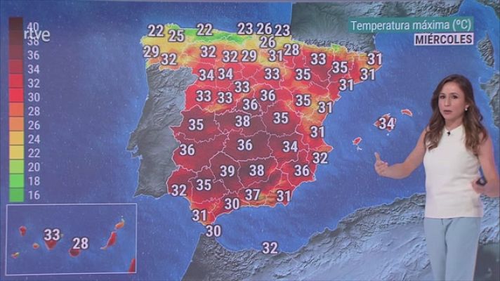 El tiempo - Posibilidad de tormentas localmente fuertes en el Pirineo oriental, este del Sistema Ibérico y en puntos del interior de la zona de Levante