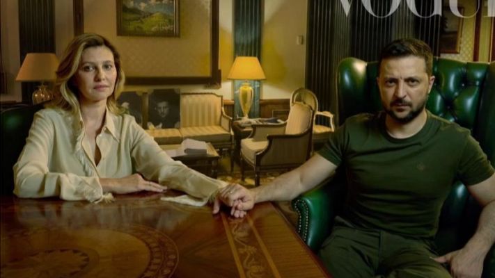 Telediario 1 - La polémica entrevista a Olena Zelenska