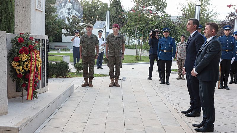 Sánchez preside en Mostar el homenaje a los militares españoles fallecidos en Bosnia Herzegovina