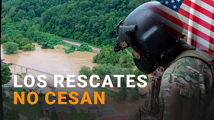 Inundaciones EE.UU.: rescatan con un helicóptero a decenas de personas atrapadas en Kentucky