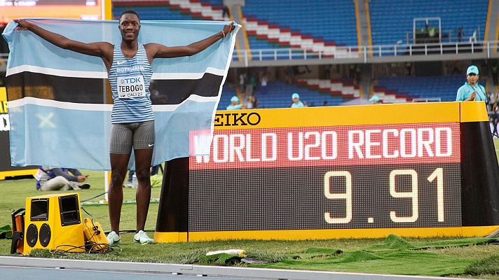 Telediario 1 - Letsile Tebogo domina los 100m lisos sub-20 y le comparan con Usain Bolt
