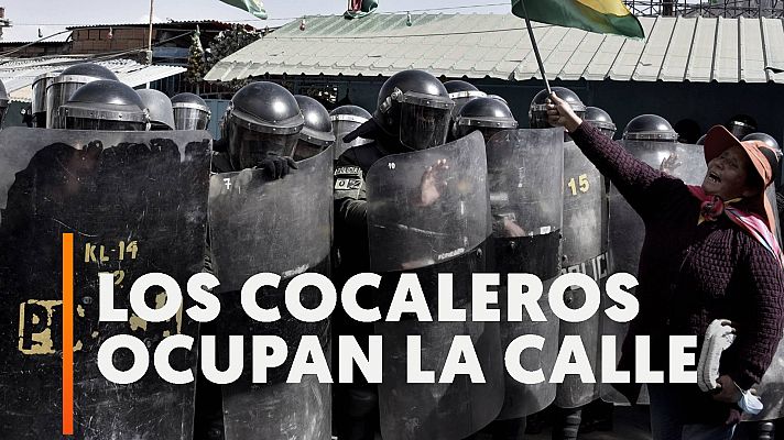 Cultivadores de coca se enfrentan a la Policía en Bolivia