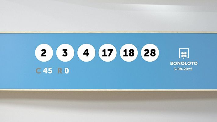 SELAE - Sorteo de la Lotería Bonoloto del 03/08/2022