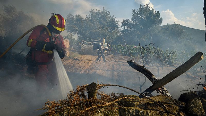 El incendio de Verín ya no es una amenza para los vecinos