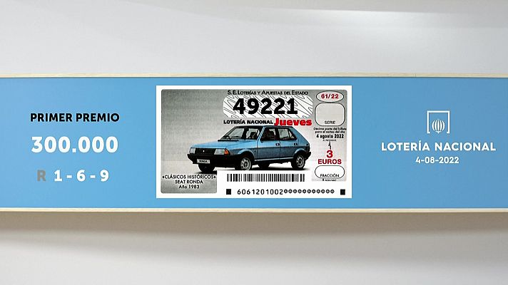 SELAE - Sorteo de la Lotería Nacional del 04/08/2022