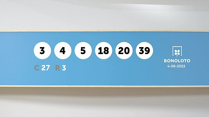 SELAE - Sorteo de la Lotería Bonoloto del 04/08/2022