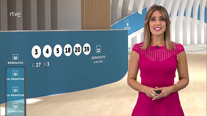 Loterías - Sorteo de la Lotería Nacional, Bonoloto, Primitiva y Jóker del 04/08/2022