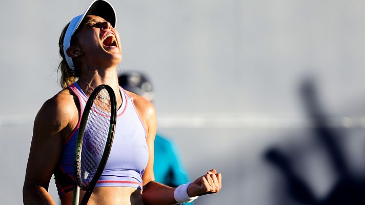 Tenis - Último punto del partido entre Paula Badosa y 'Coco' Gauff