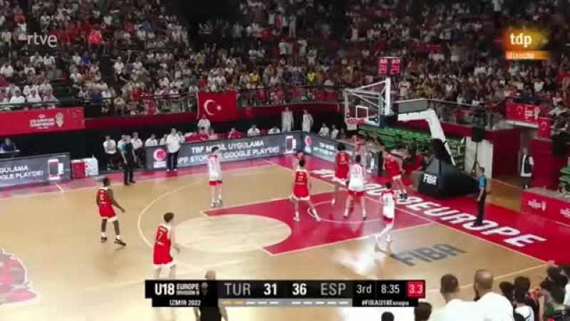 Resumen final Europeo sub18 baloncesto: Turquía - España