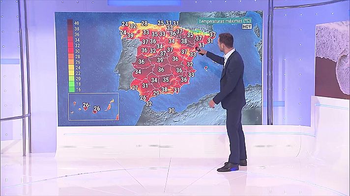 Temperaturas altas en puntos del interior peninsular, Baleares y Gran Canaria