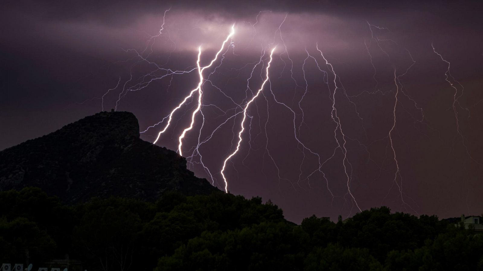 Ante la cantidad de rayos hay que alejarse de los árboles