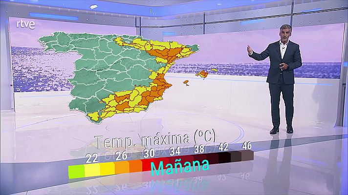 Temperaturas altas en la mayor parte de la Península y Baleares