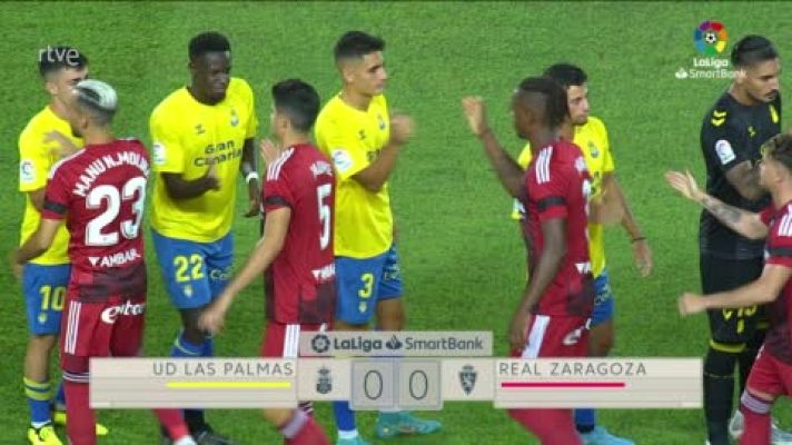 Las Palmas - Zaragoza. Resumen 1ª jornada Liga, Segunda