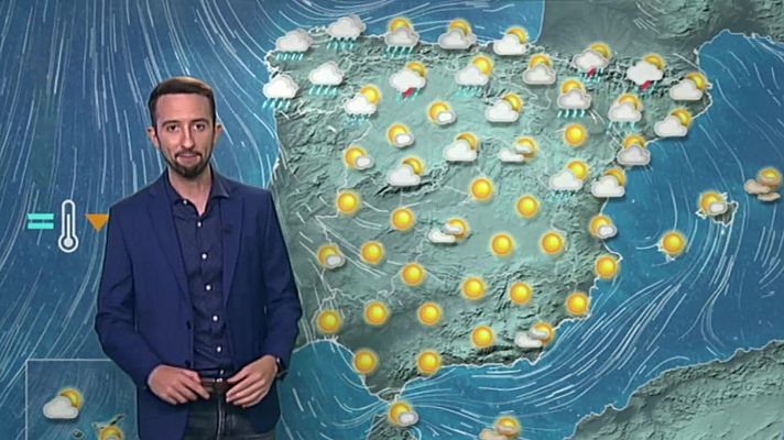 El tiempo: Lluvias en el oeste y norte de la Península