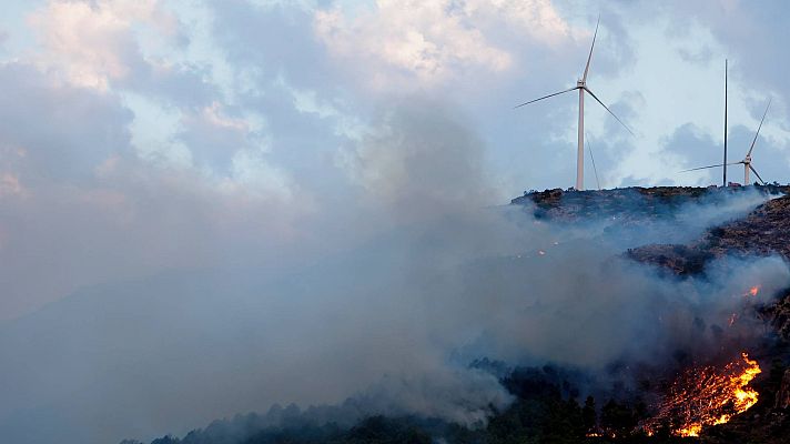 Telediario 1 - Previsión del tiempo en Alicante y Castellón este jueves: pendientes del viento por los incendios