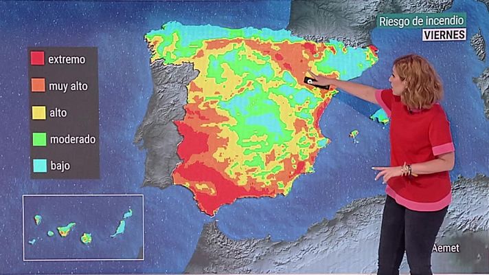 Precipitaciones localmente fuertes en Cataluña, Baleares y Cantábrico oriental, donde también pueden ser persistentes