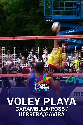 Voley playa - Campeonato de Europa. Clasific. masculinas: Carambula/Rossi (Ita.) - Herrera/Gavira (Esp.)