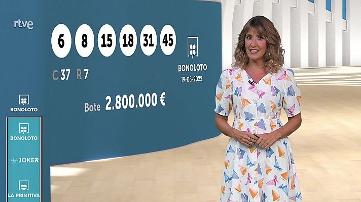 Loterías - Sorteo de la Bonoloto y Euromillones del 19/08/2022