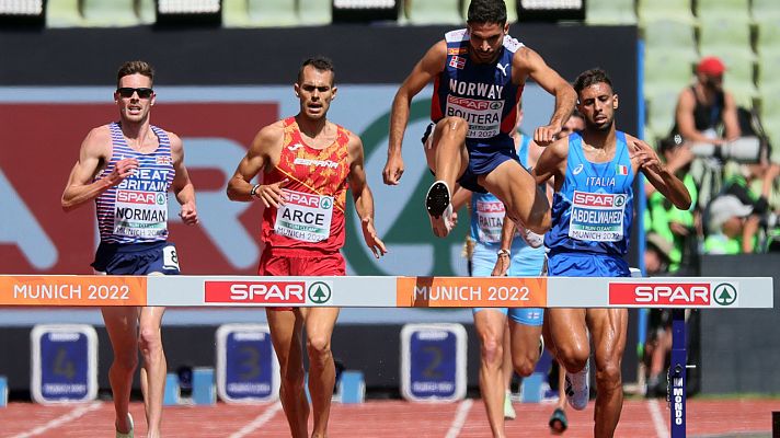 Dani Arce roza la medalla en la final de 3.000 obstáculos y Sebastián Martos, sexto