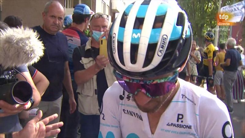 Valverde arremete contra el circuito de la etapa: "No me jodas, hemos pasado como siete veces por el mismo pueblo" - ver ahora