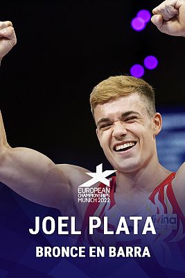 El gimnasta español Joel Plata, bronce europeo en la final de barra