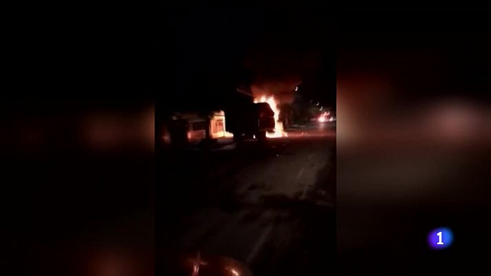 Telediario Fin de Semana - Narcoterrorismo en México: bloqueo de carreteras, tiroteos y tiendas en llamas