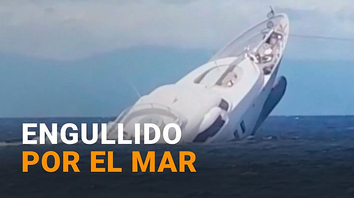 Así se ha hundido un lujoso yate de 40 metros de eslora frente a la costa sur