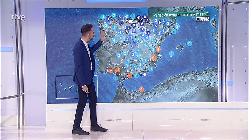 Chubascos y tormentas localmente fuertes en los tercios norte y noreste peninsulares, más probables en áreas montañosas - ver ahora