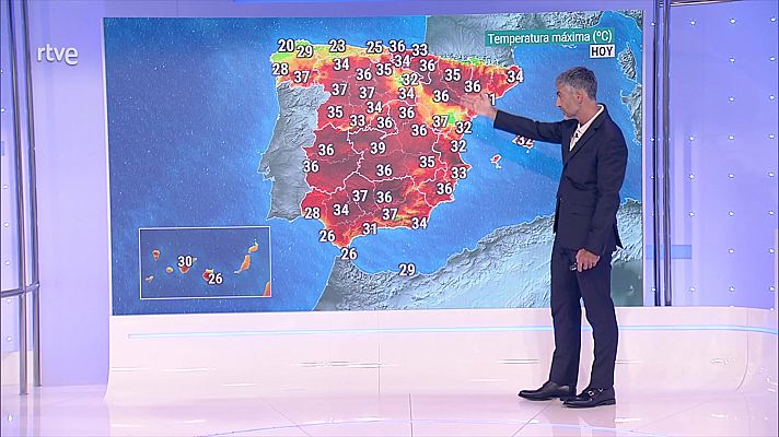 El tiempo - Temperaturas máximas elevadas en puntos de la mitad sur, zona centro, meseta norte y valle del Ebro