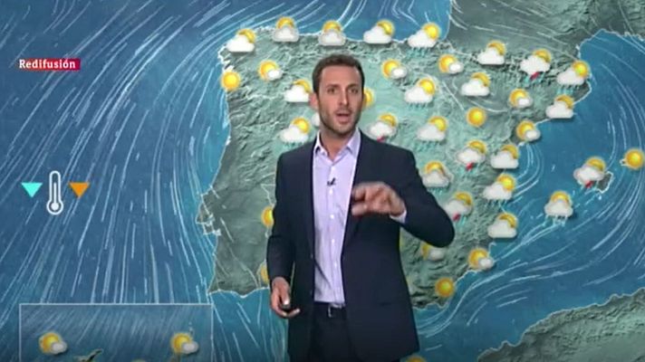 El tiempo - Chubascos y tormentas en el centro, este peninsular y Baleares
