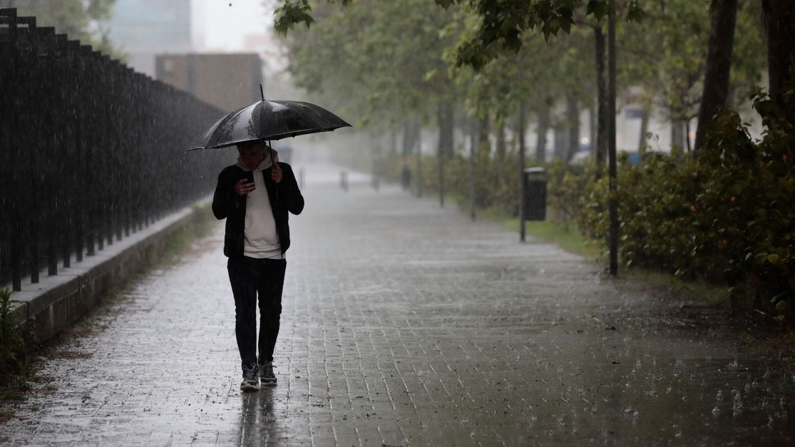 Fuertes rachas de viento, lluvias y rayos en la Comunidad Valenciana