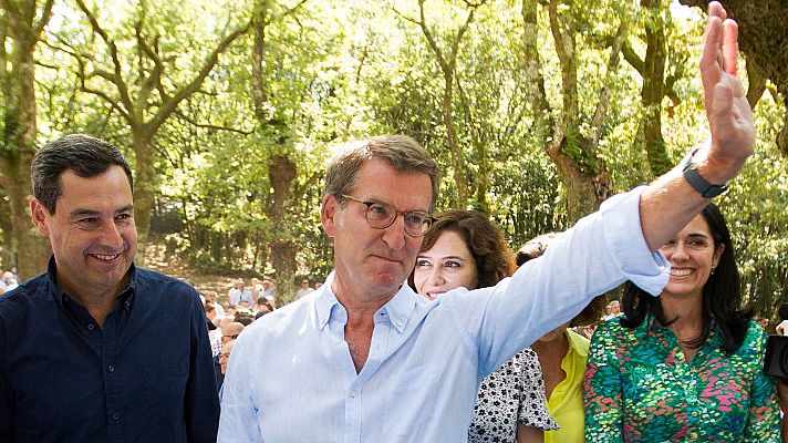 Telediario Fin de Semana - Feijóo critica las políticas de Sánchez