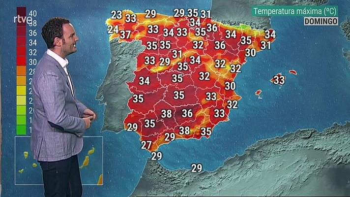 El tiempo - Chubascos y tormentas en Baleares, Pirineos orientales, Comunidad Valenciana, Ibérica oriental y este de Castilla-La Mancha