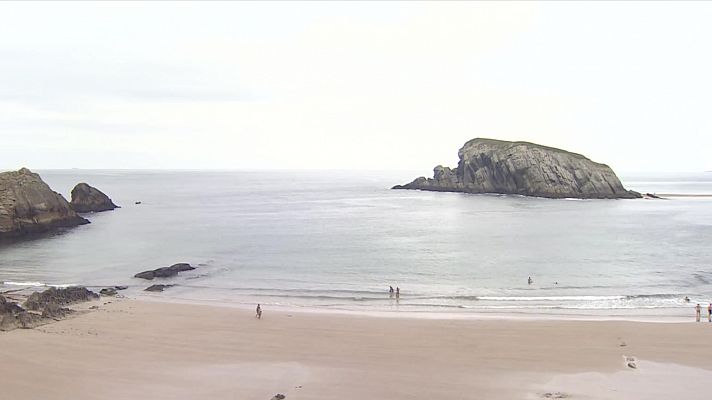 Telediario 1 - Una campaña turística de Cantabria genera polémica por usar fotos de playas asturianas