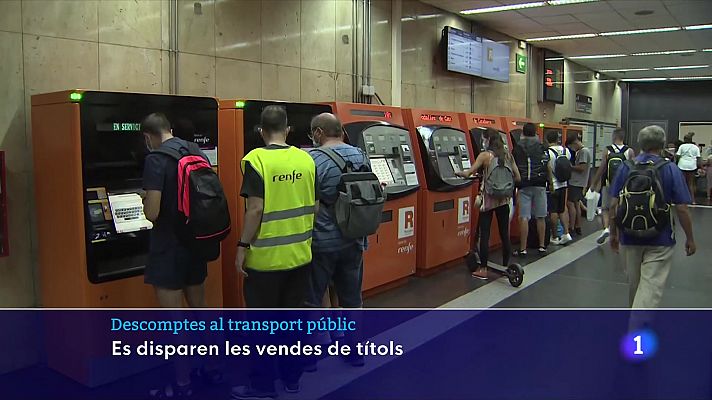 L'Informatiu - Descomptes al transport públic: es disparen les vendes de títols