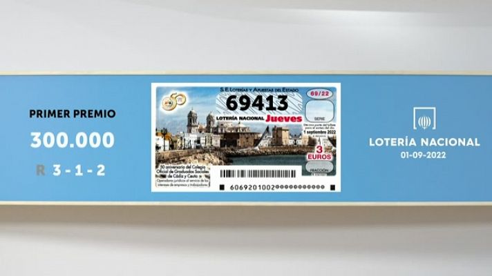 SELAE - Sorteo de la Lotería Nacional del 01/09/2022