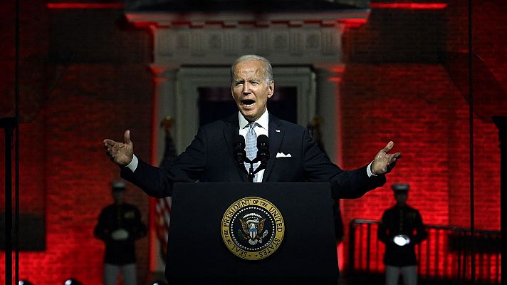 Telediario 1 - Biden califica a Trump de "amenaza" para la democracia