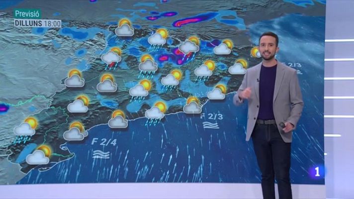 El temps - Tarda de xàfecs, fortes tempestes i més calor