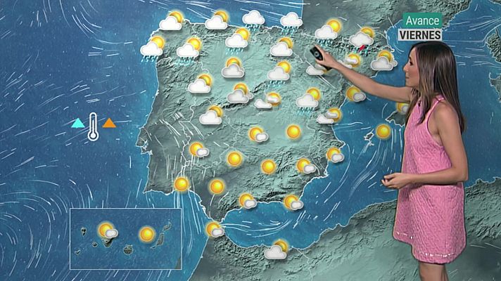 Las temperaturas máximas suben en los litorales del sur y este peninsular 