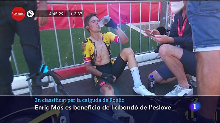 Segon classificat per la caiguda de Roglic