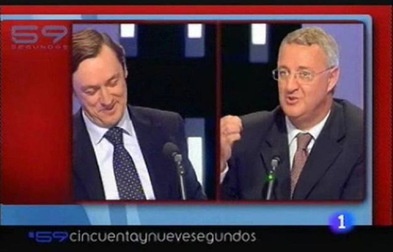  Video en el que Jesús Caldera (PSOE) y Rafael Hernando (PP) discrepan sobre la reforma laboral propuesta por Rajoy