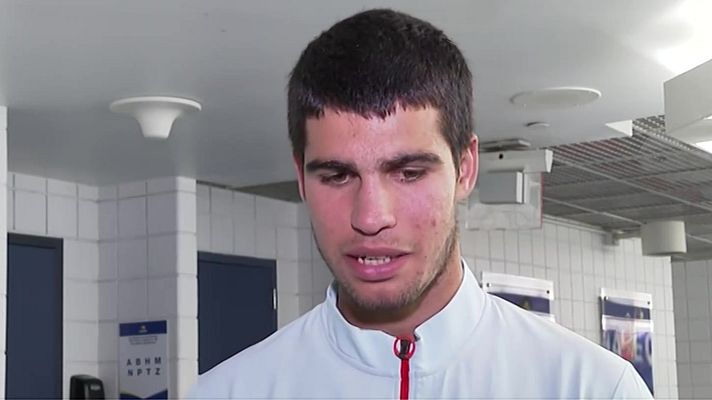 Carlos Alcaraz está "súper contento" de meterse en sus primeras semifinales de un 'Gran slam'