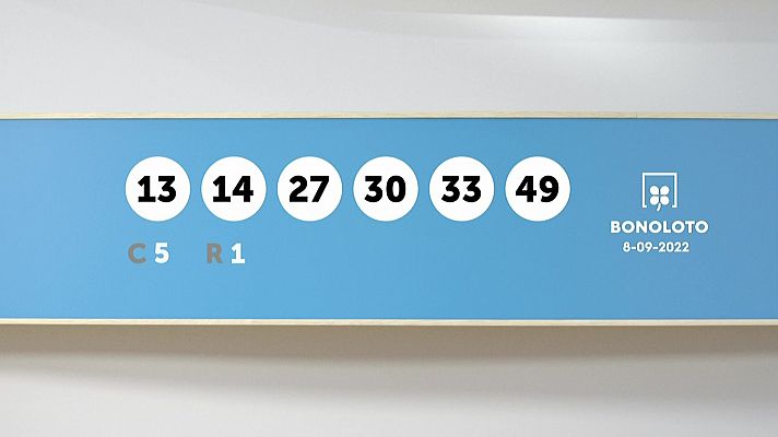 SELAE - Sorteo de la Lotería Bonoloto del 08/09/2022