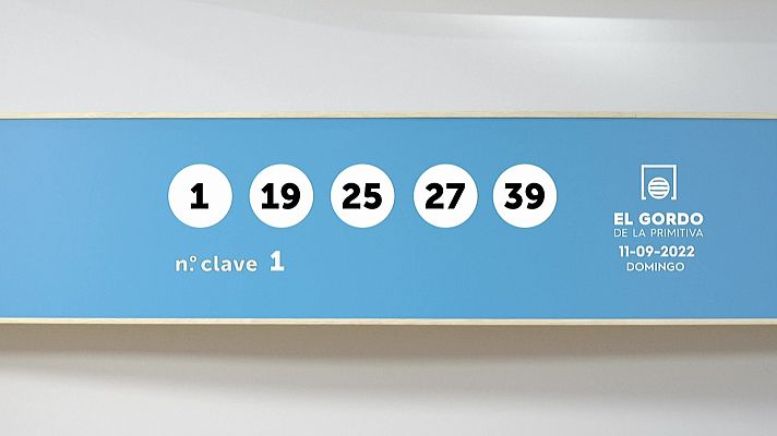 SELAE - Sorteo de la Lotería Gordo de la Primitiva del 11/09/2022