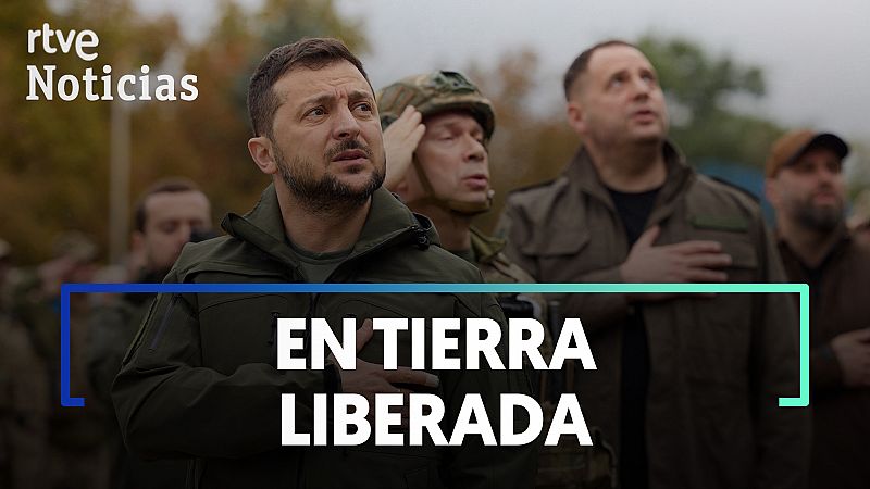 Zelenski visita Izyum, una una ciudad clave recién liberada de los rusos